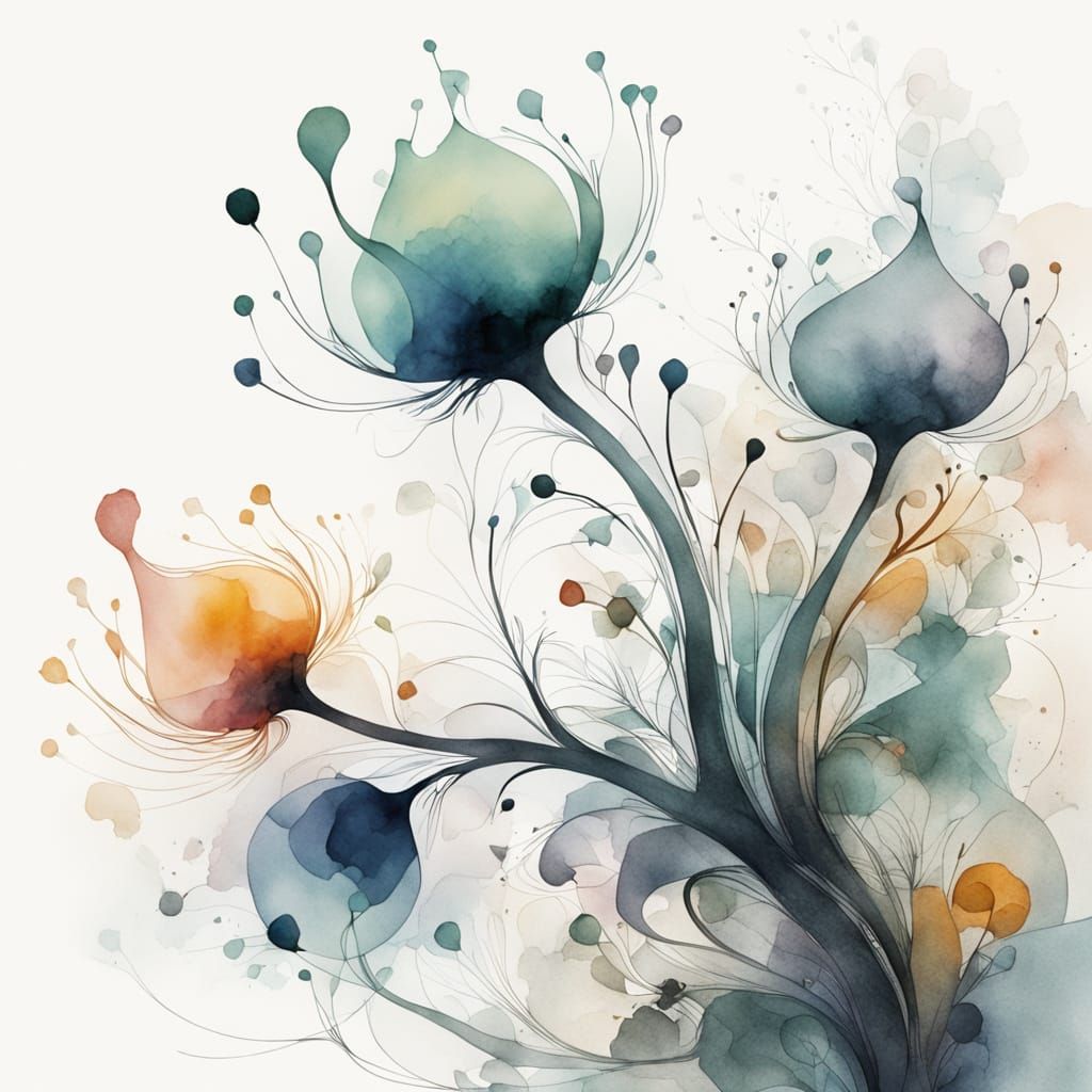 Ethereal Fractal Forms in Soft Pastel Hues