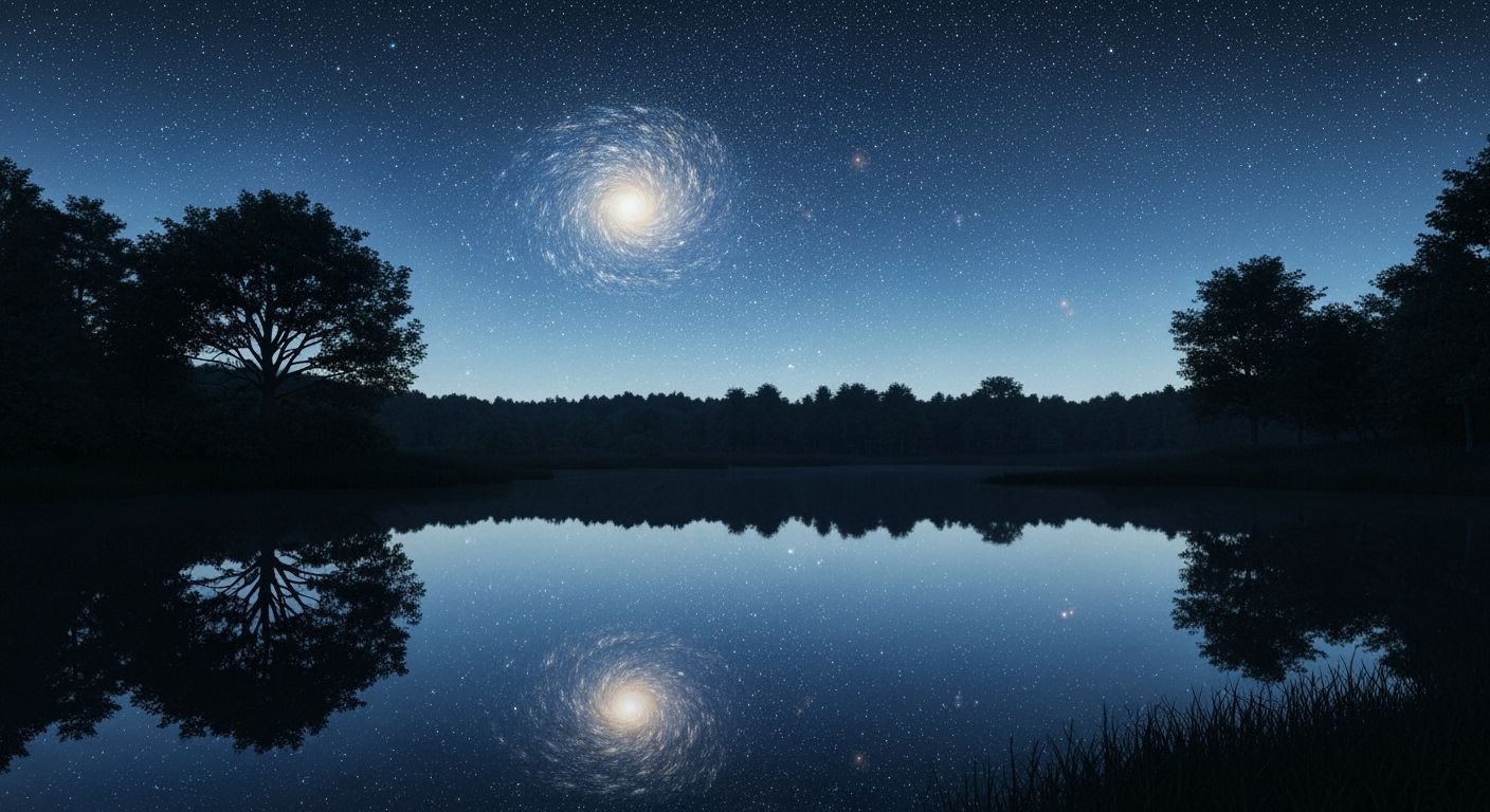 Cosmic Reflection: Surreal Lake of Stars
