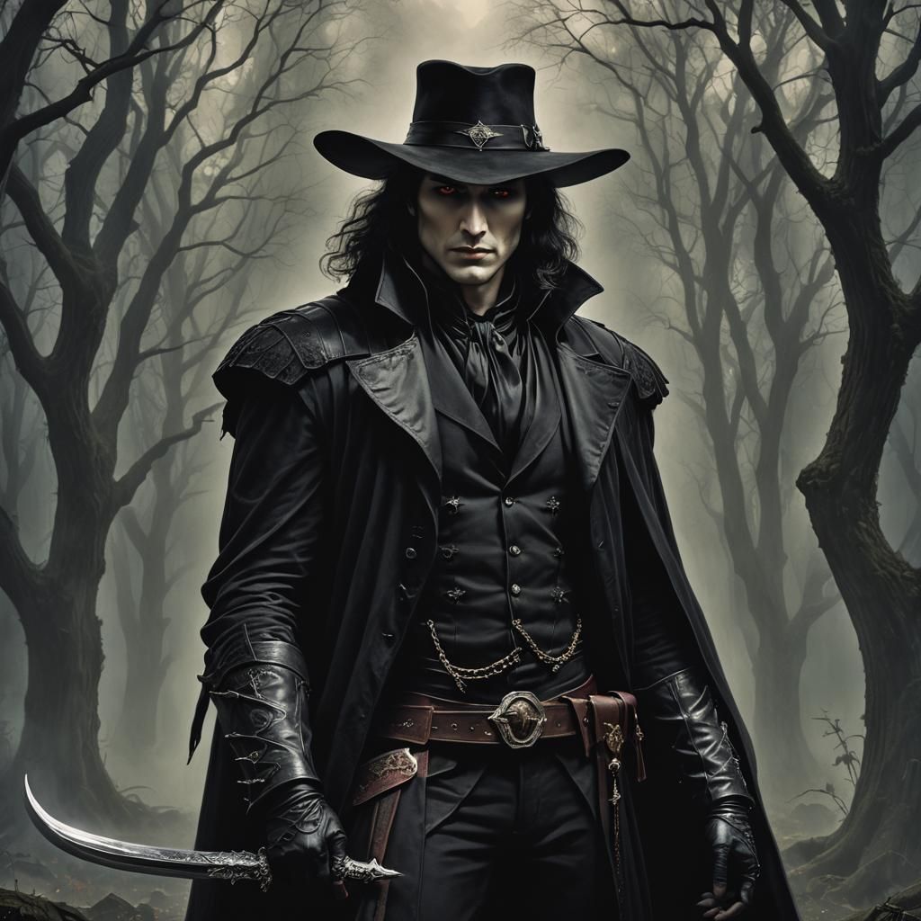 Ethereal Fantasy Portrait of a Vampire Hunter