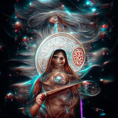 Myliayar, Mother of Spirits: Cosmic Astral Illustration