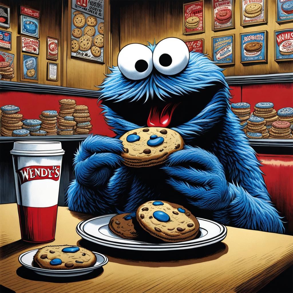 Cookie Monster's Wendy's Heist: Anime Manga Style