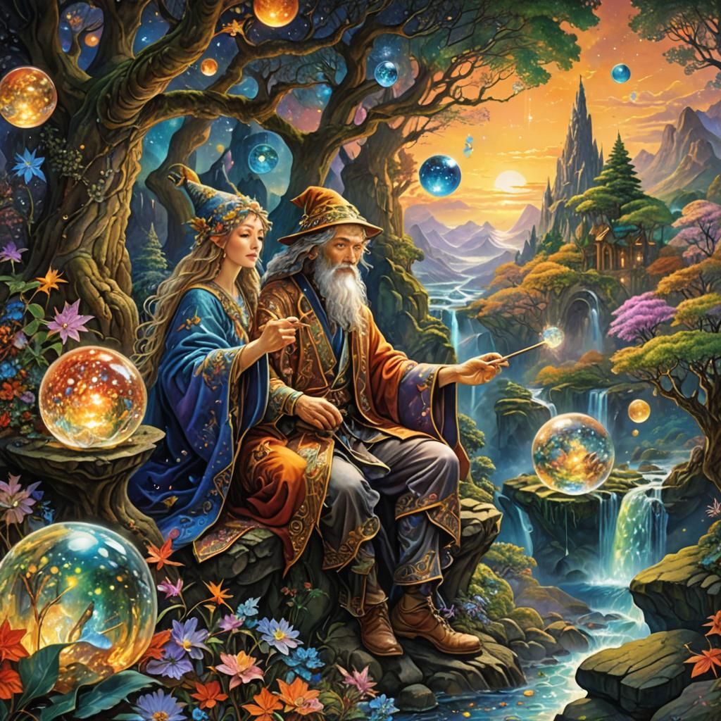 Young Wizard's Enchanted Crystal Ball World