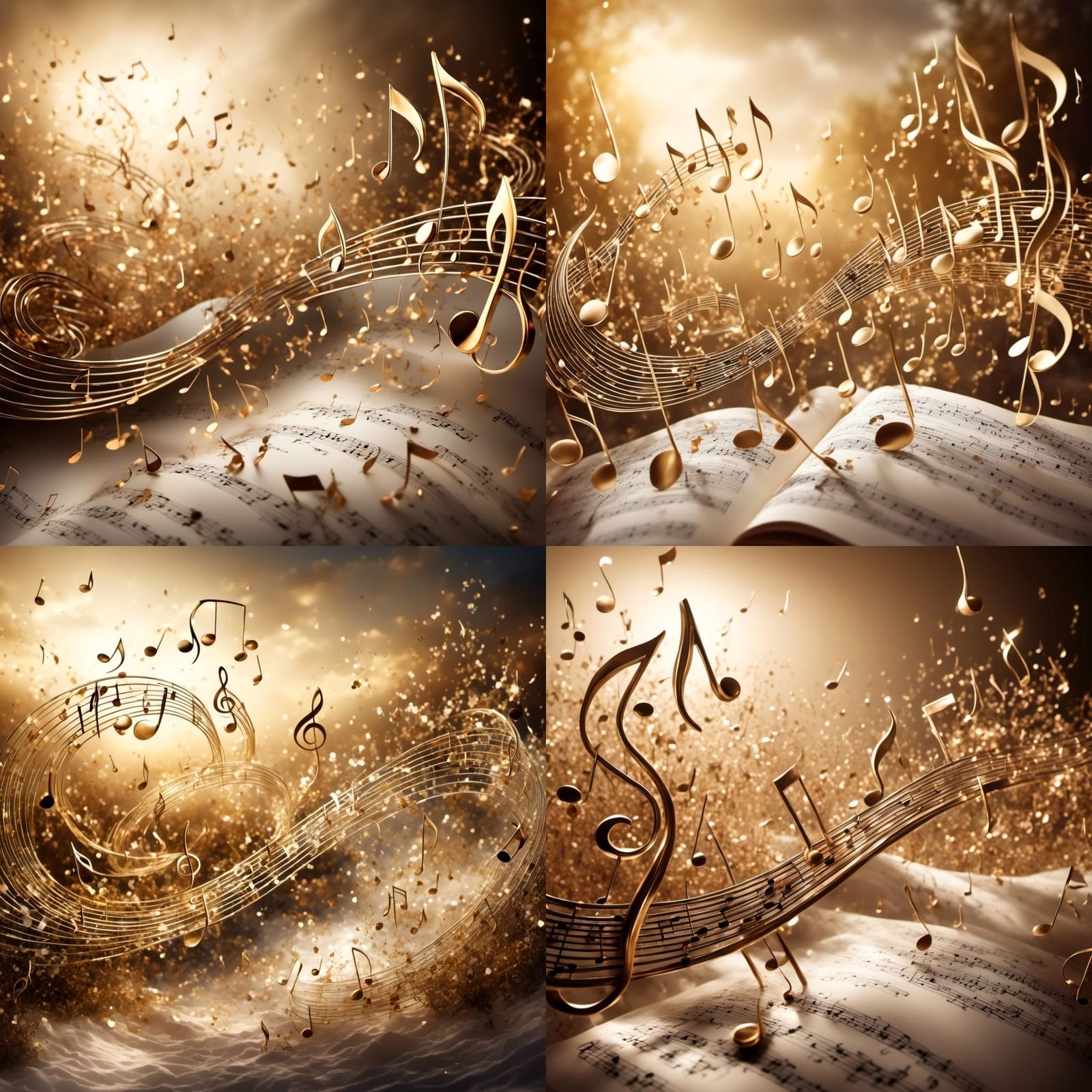 Golden Music Tornado in Zen Garden