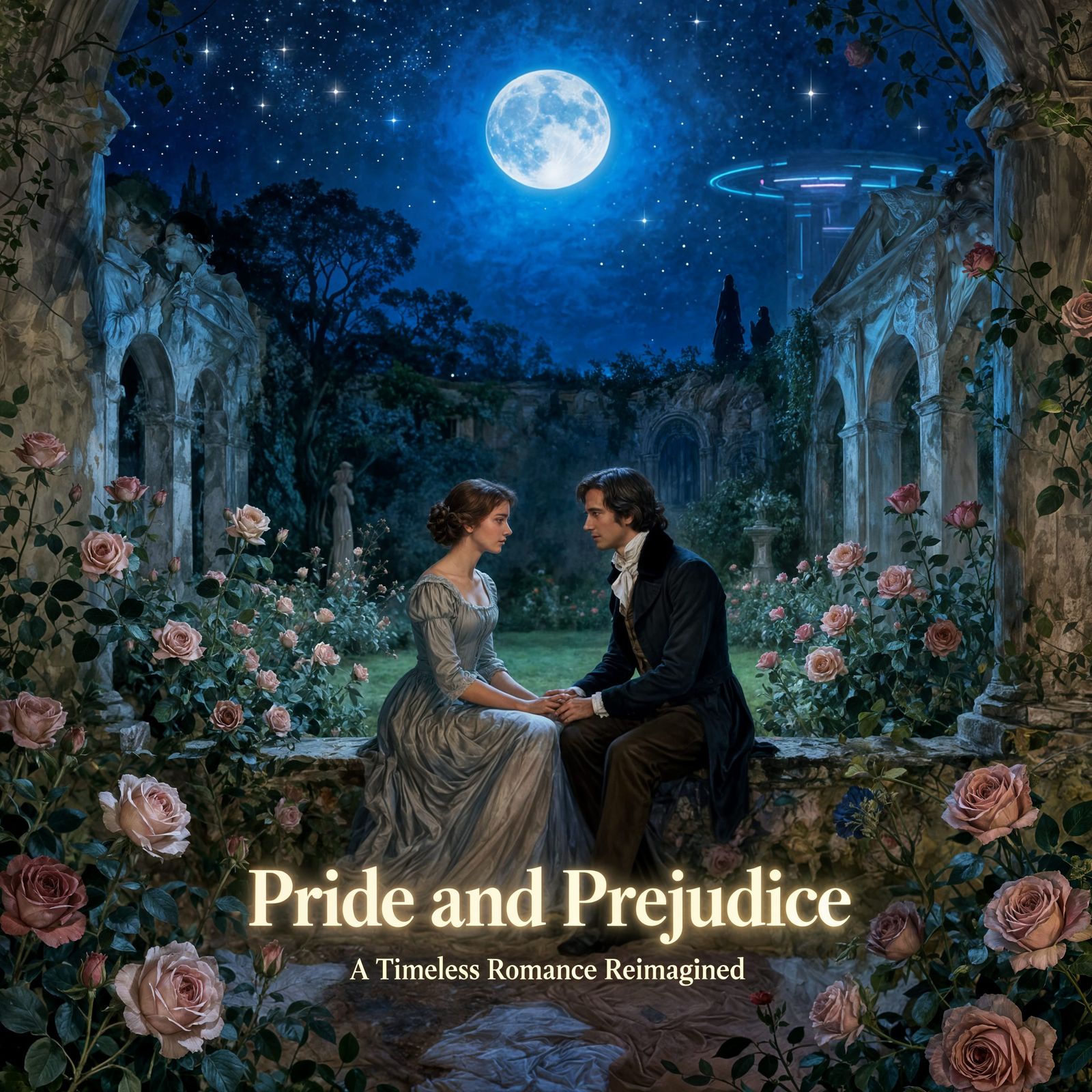 Pride and Prejudice Movie Poster: Elizabeth and Darcy in Moo...