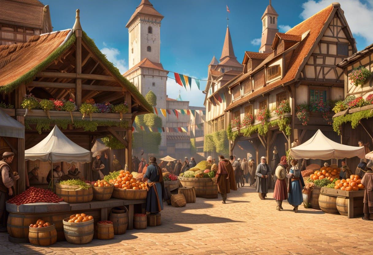 Hyperrealistic Medieval Market by Weta Digital
