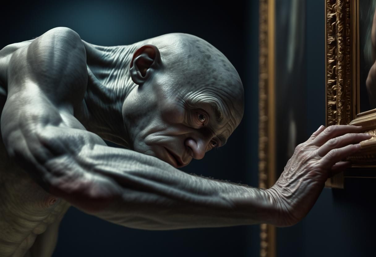 Old Master Paintings: Alien Party in Hyperrealism