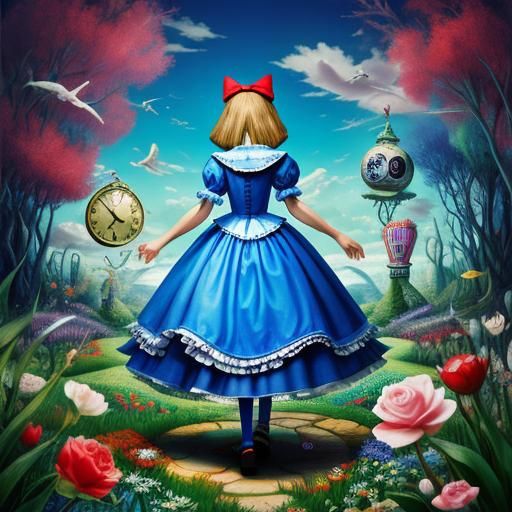 Surreal Alice in Wonderland Dreamscape