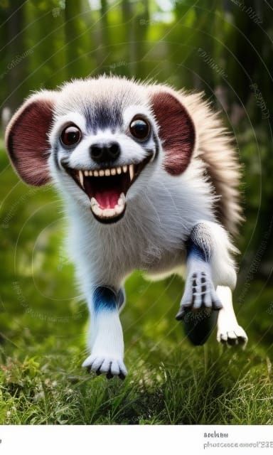 Whimsical 3D Puppy Chase Through Forest