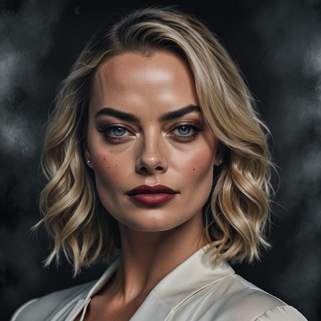 Dramatic Portrait of a Powerful Woman in Chiaroscuro