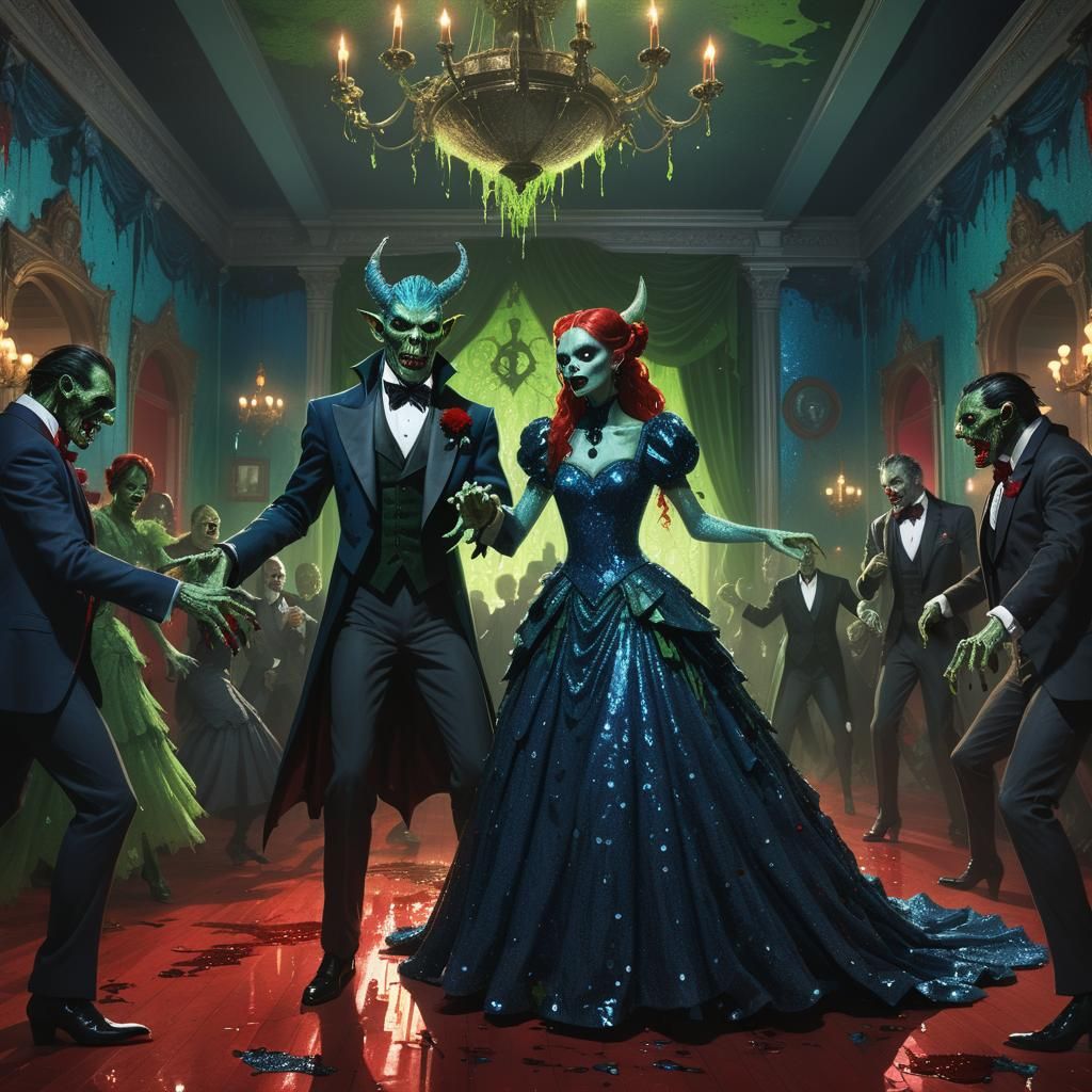 Zombie Vampire Ball: Gothic Art Deco Style