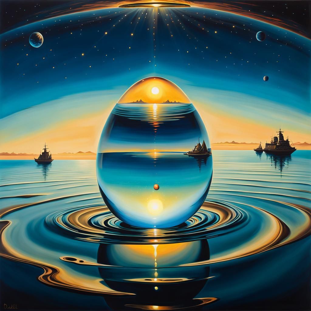 Surreal Glass Egg Reveals Earth, Salvador Dali Style