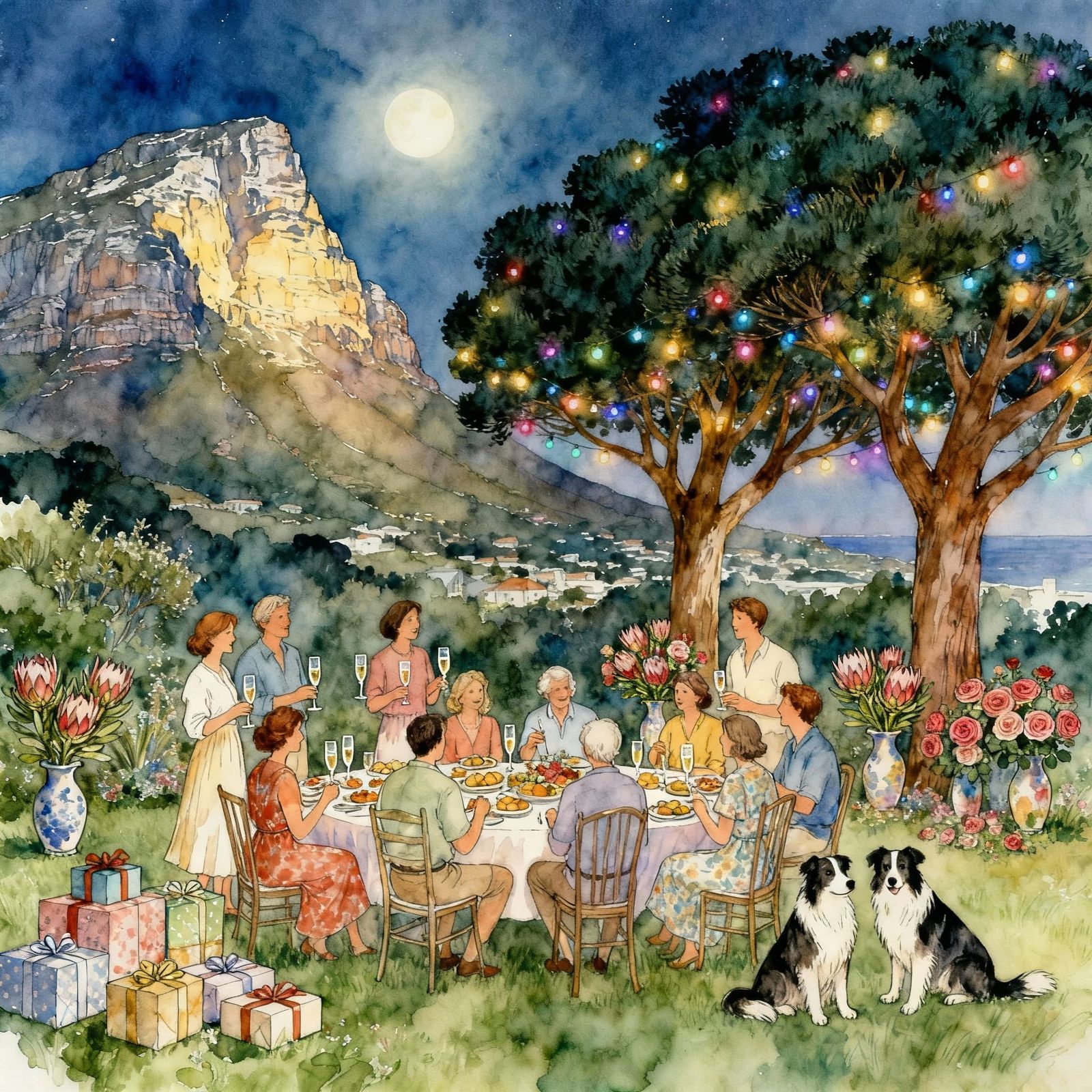 Cape Town Garden Party Under Moonlight