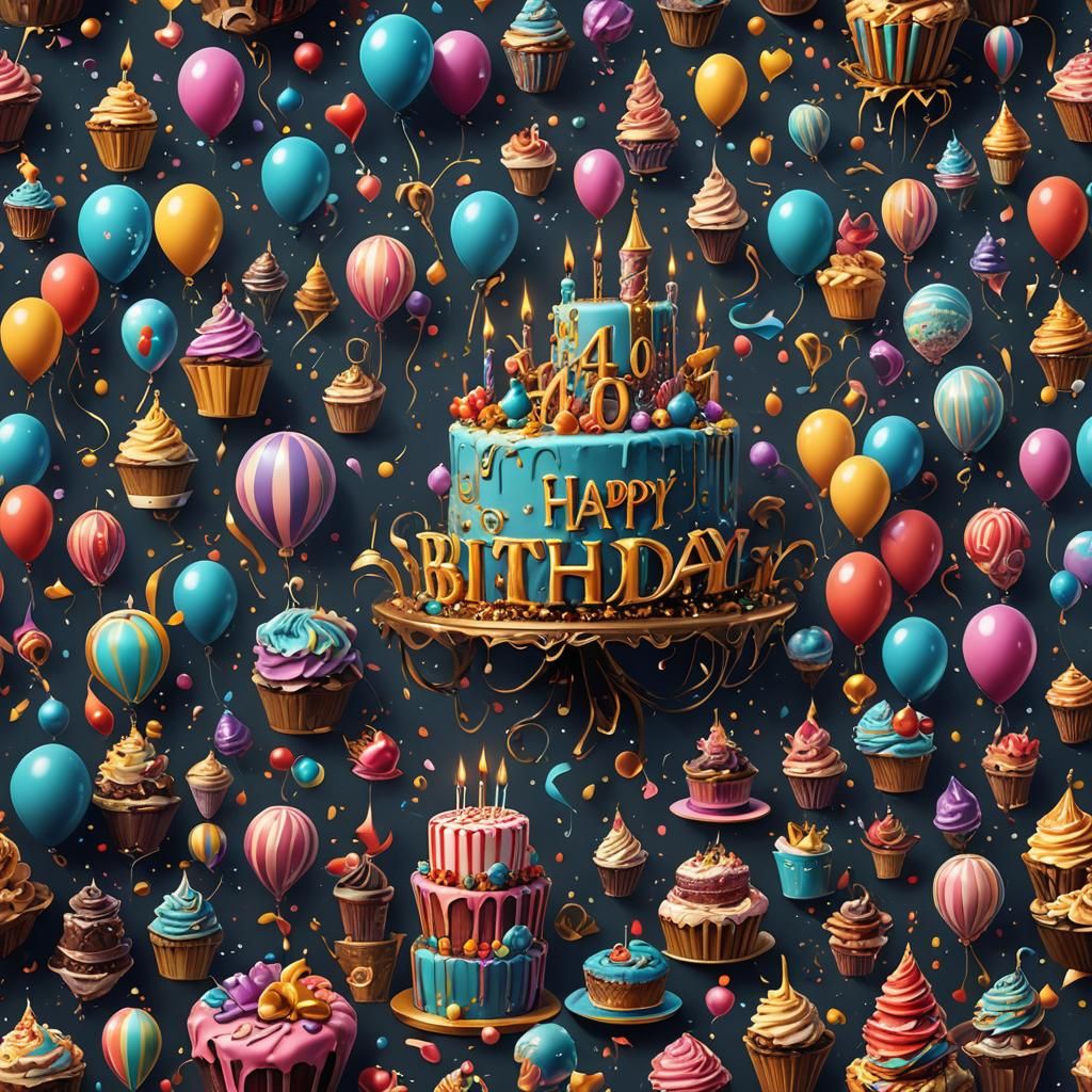 Fantasy Birthday Art for a 40-Year-Old Woman