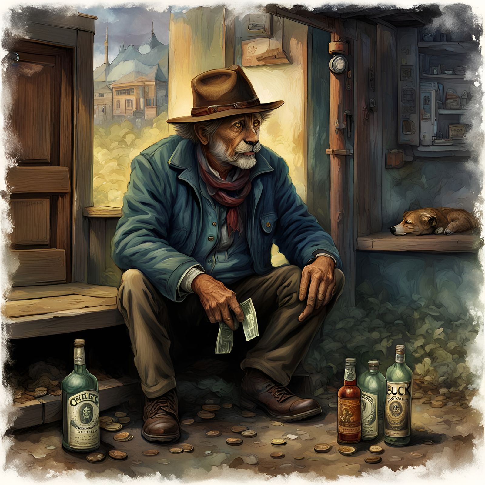 Detailed Matte Painting of Unexpected Generosity