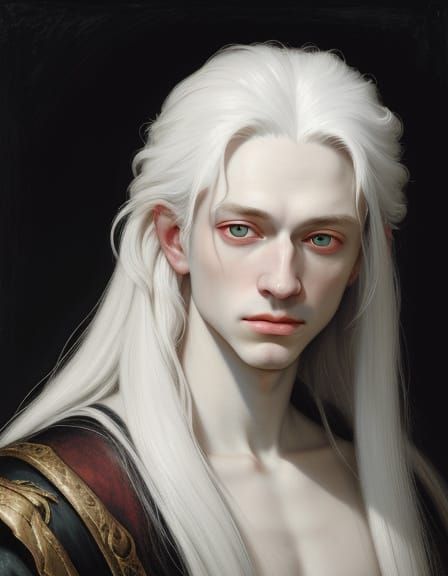 Albino Teen Portrait in Old Master Style