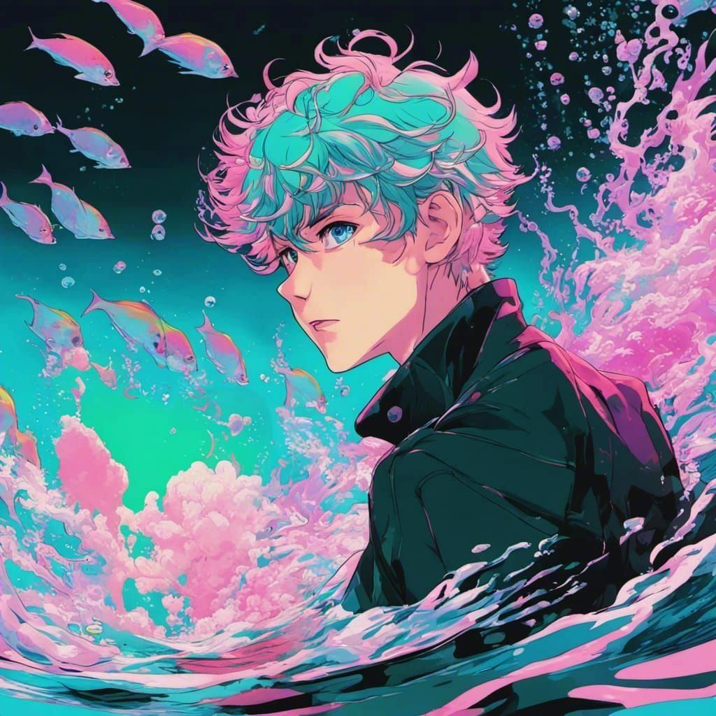 AI Portrait: Person with Vibrant Pink Hair