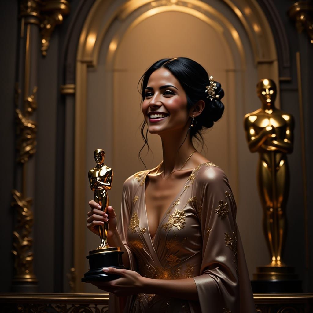 Triumphant Oscar Winner Bathed in Cinematic Glory