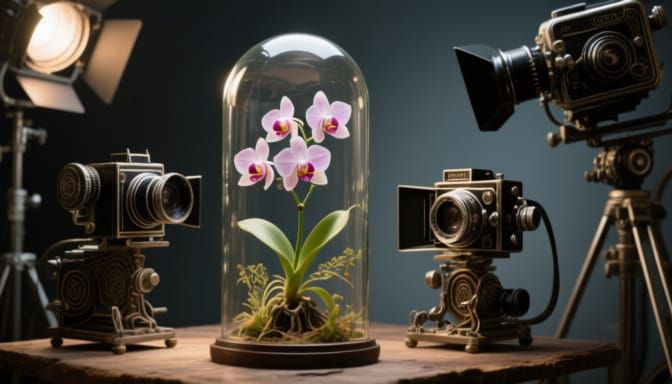 Vintage Studio Captures Perfect Orchid in Photorealistic Sty...
