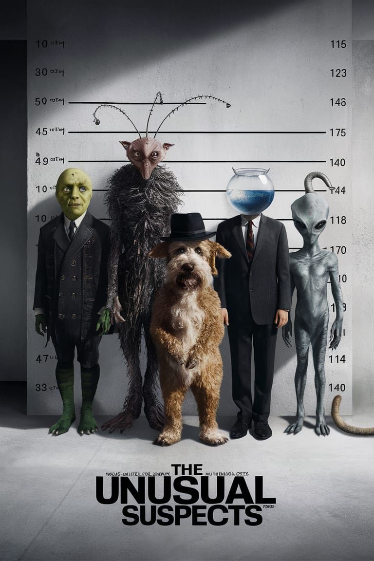 Eccentric Characters in a Movie Poster Lineup