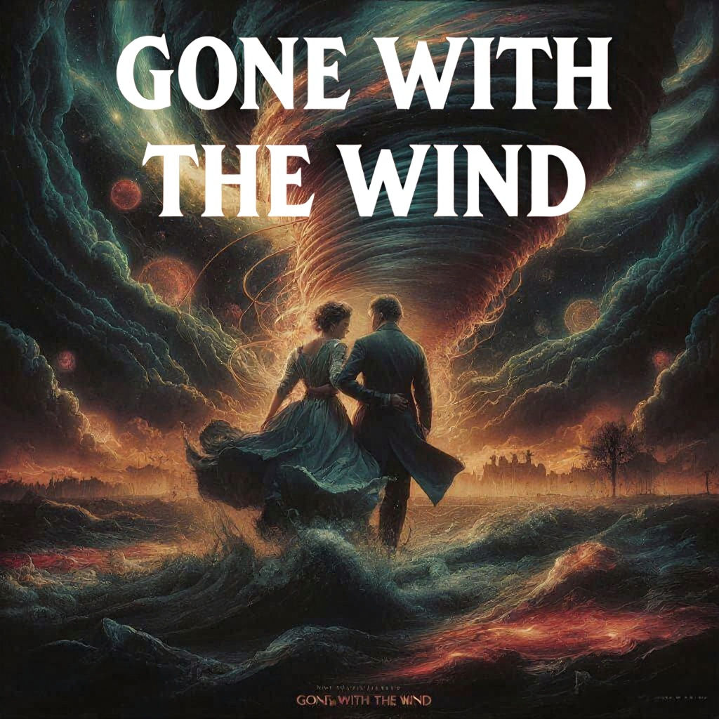Gone With The Wind Cosmic Tornado Poster in Psychedelic Styl...