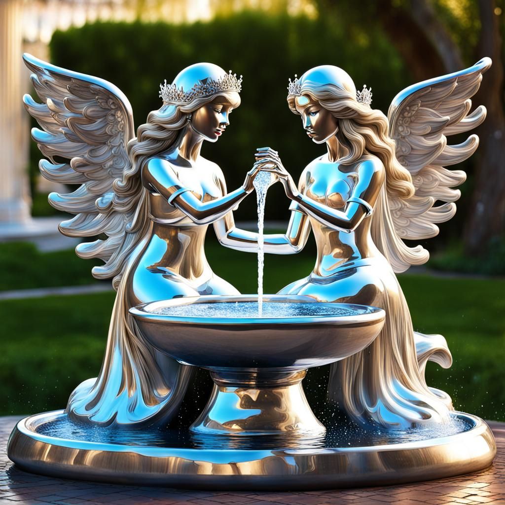 Winged fount'