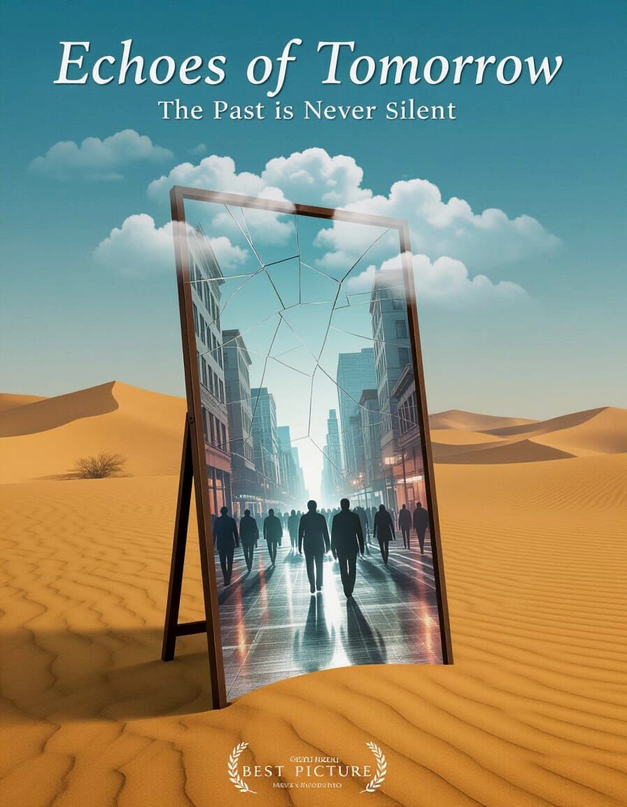 Dreamlike Desert Mirror Reflects Busy City - Movie Poster
