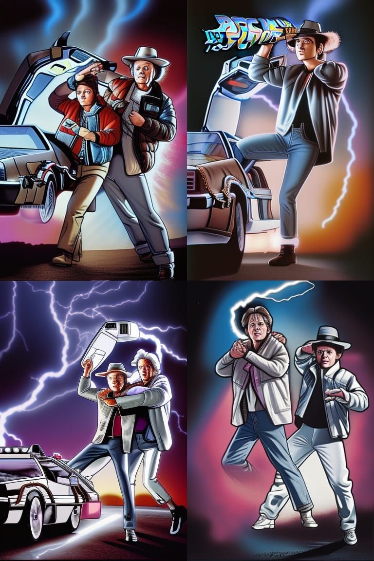 Back to the Future AI Rendition