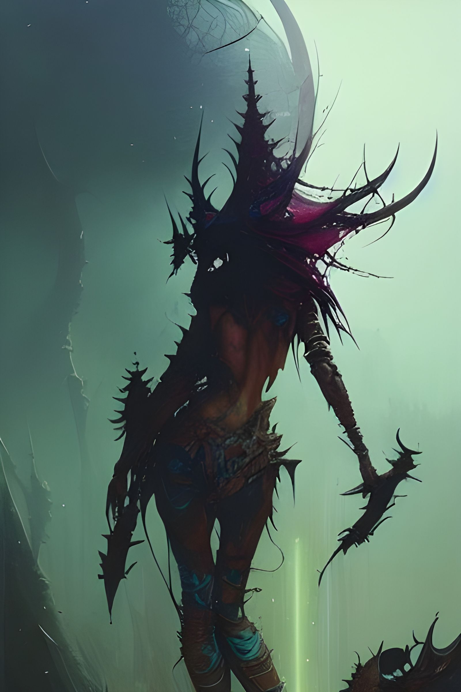 Cruel Elf Queen in Detailed Fantasycore Style