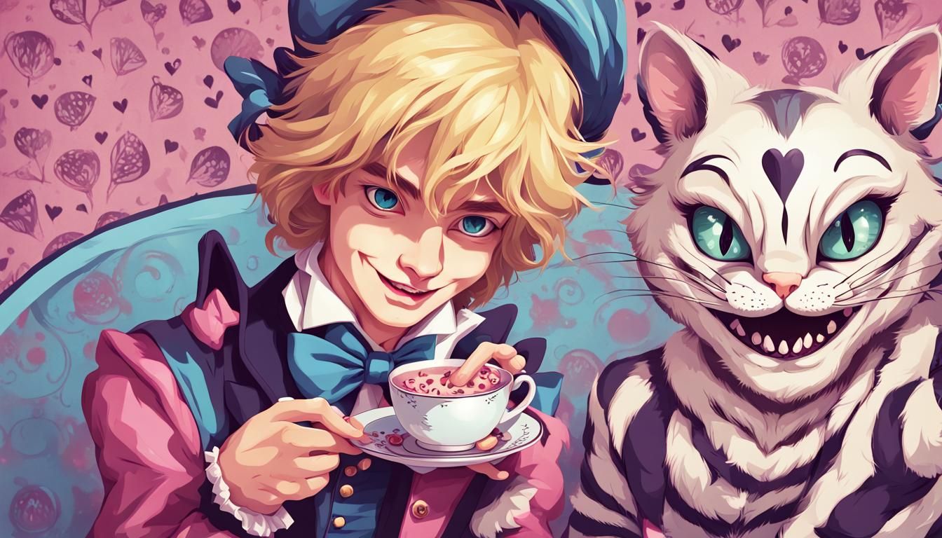 Male Alice in Wonderland with Cheshire Cat