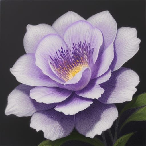 Lavender Bloom in Charcoal Splendor