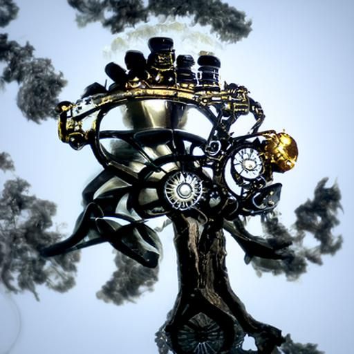 Steampunk Golden Tree of Life