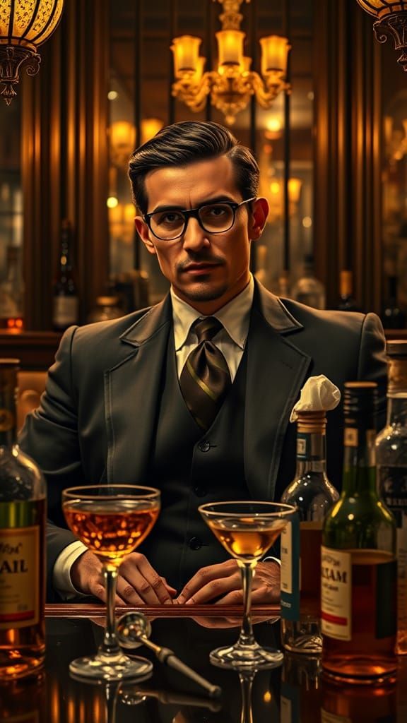 Prohibition speakeasy artwork, 1920's wall art, vintage aesthetic cocktail decor, man cave poster, bar wall hanging