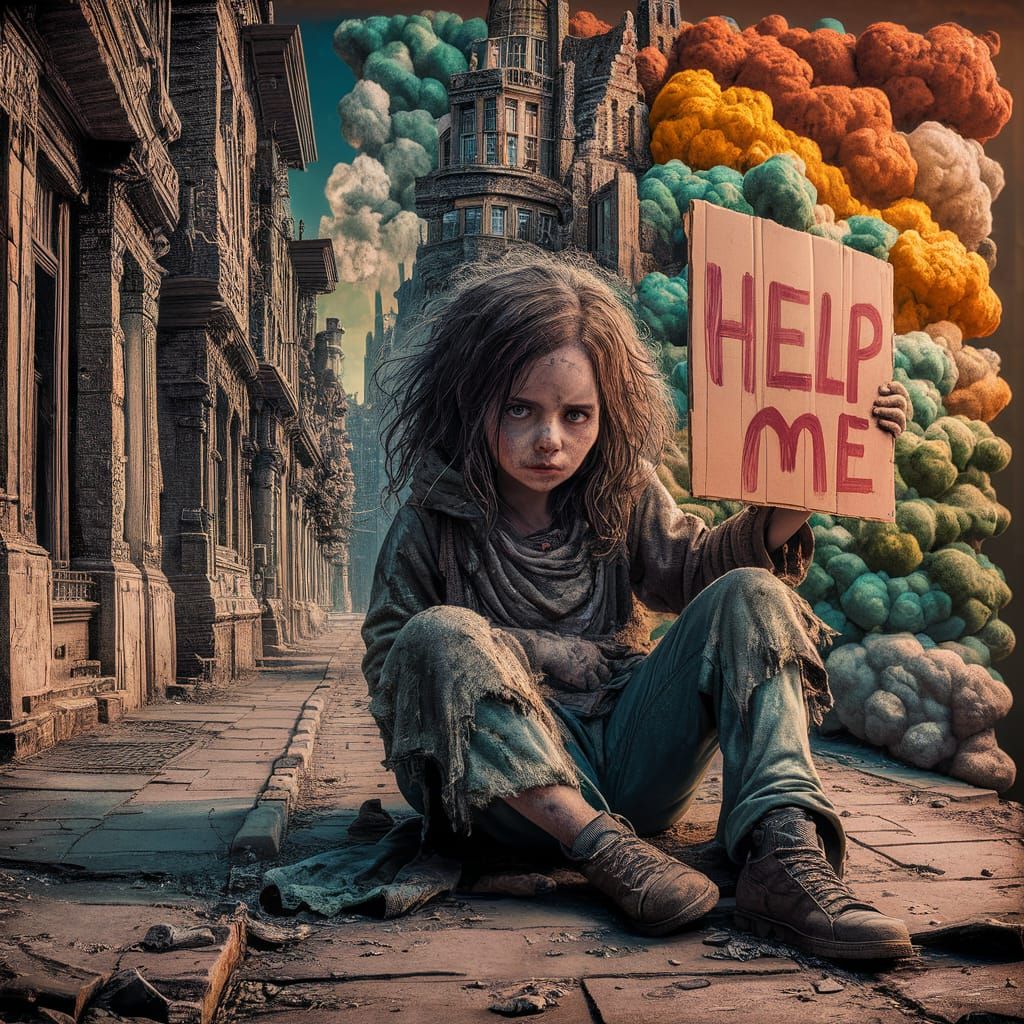 Evocative Homeless Girl Scene in Unreal Engine 5