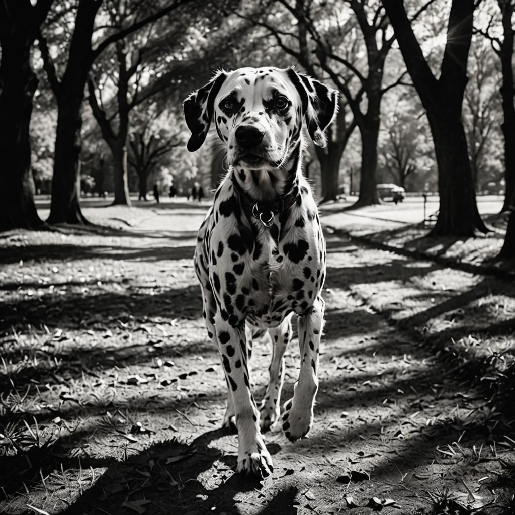 Dalmatian in Black and White: High Contrast Photography