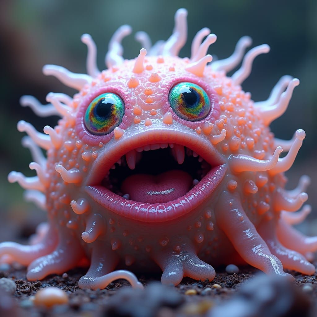 Hyperrealistic Sentient Slime Mold: Gluttony Personified