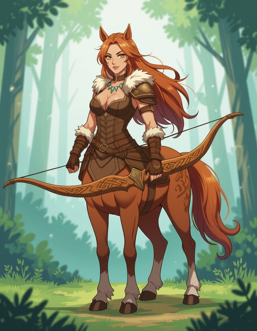 Centaur Archer in Anime Style