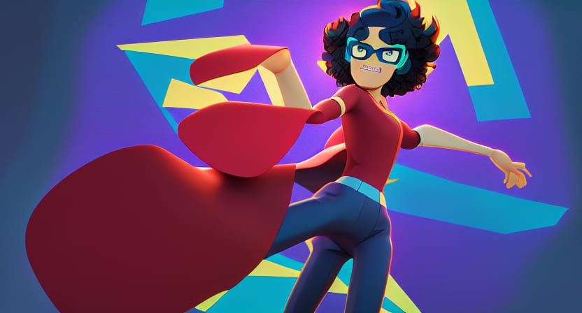 Vibrant 3D Animated Character Concept Art