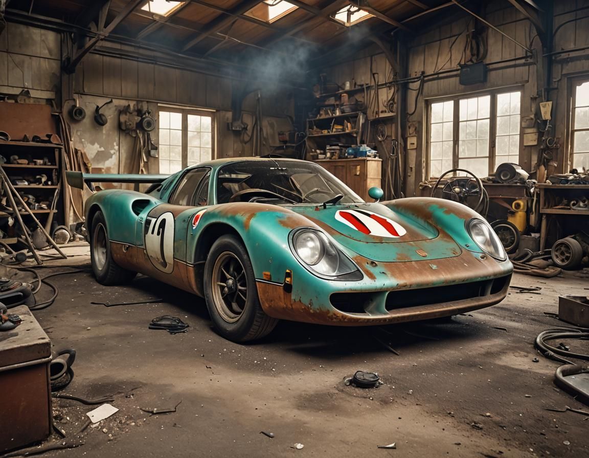 barnfind 1970s era race car Porsche 917 ,