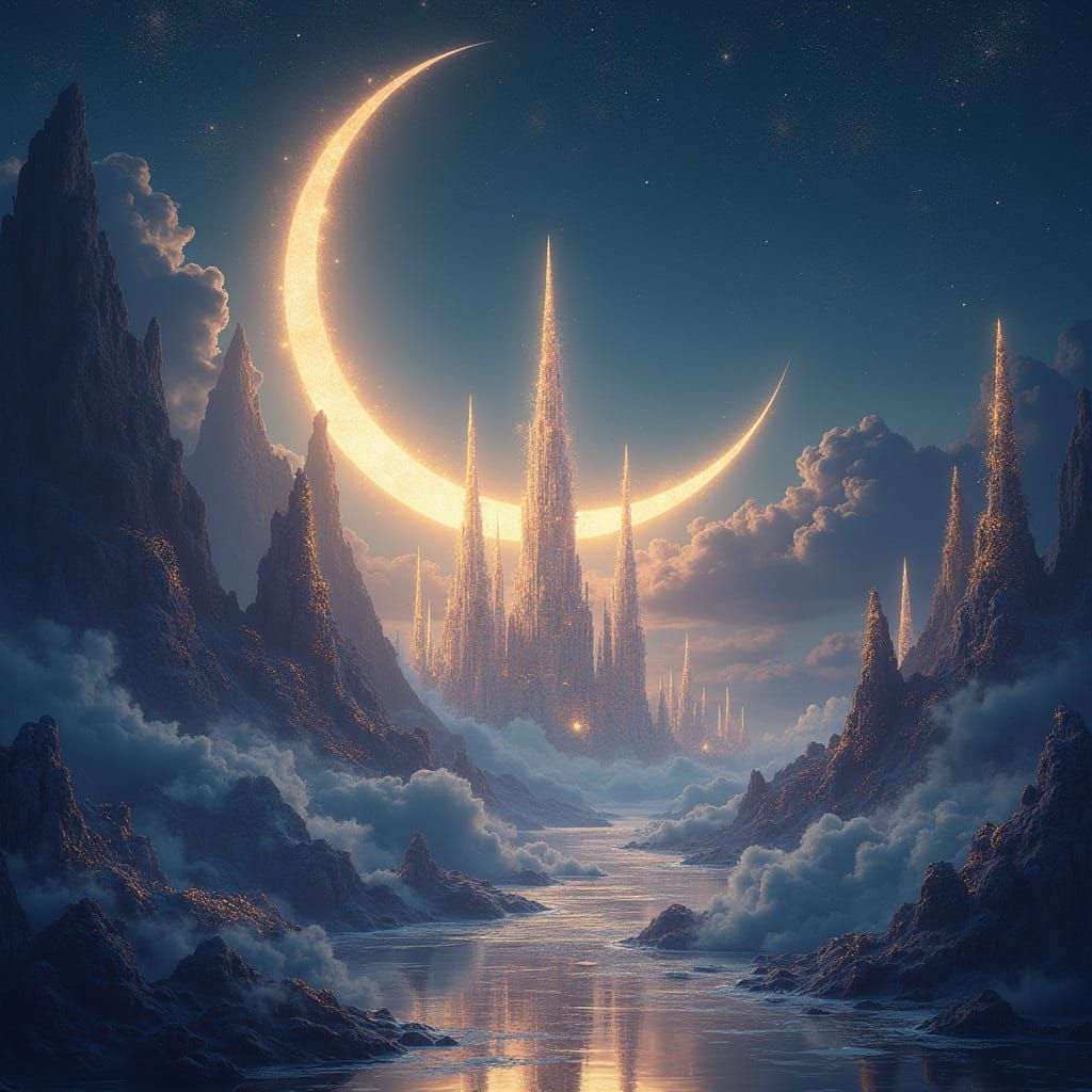 Dreamy Cosmic Background for Instruments in a Fantasy Style