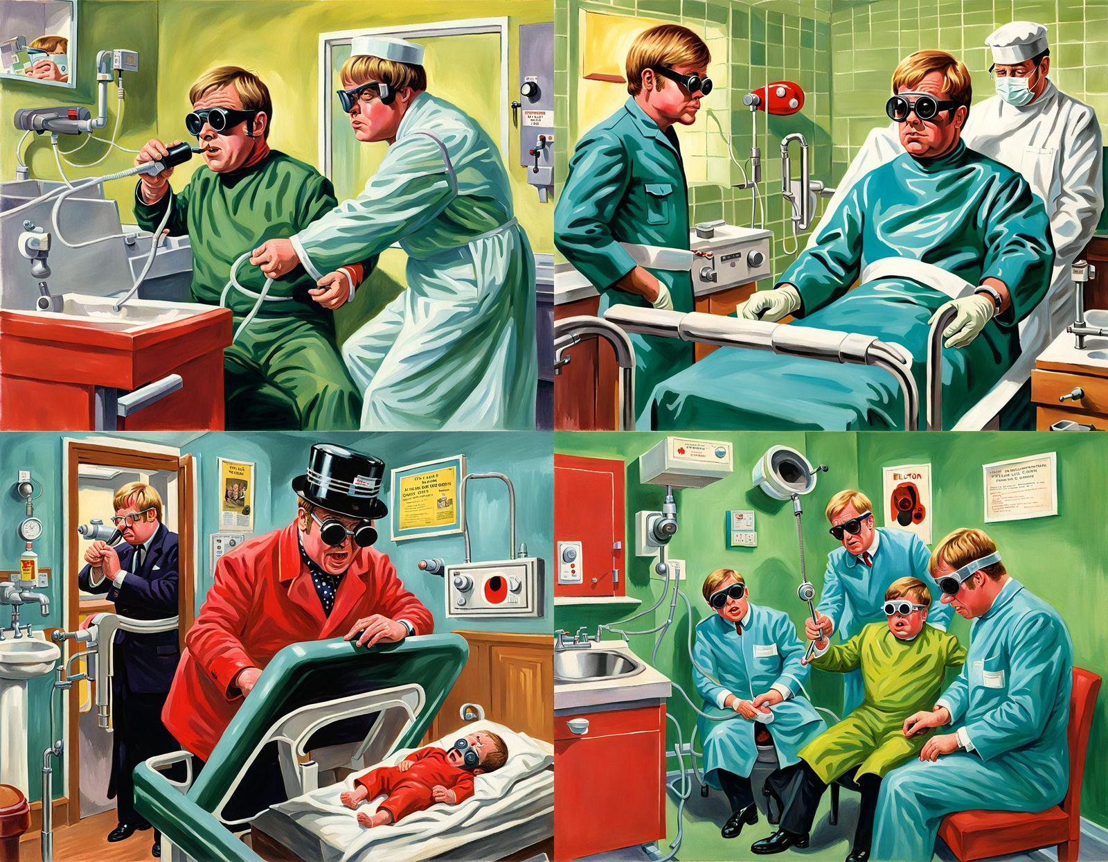 Elton John's Colonoscopy in Ladybird Book Style