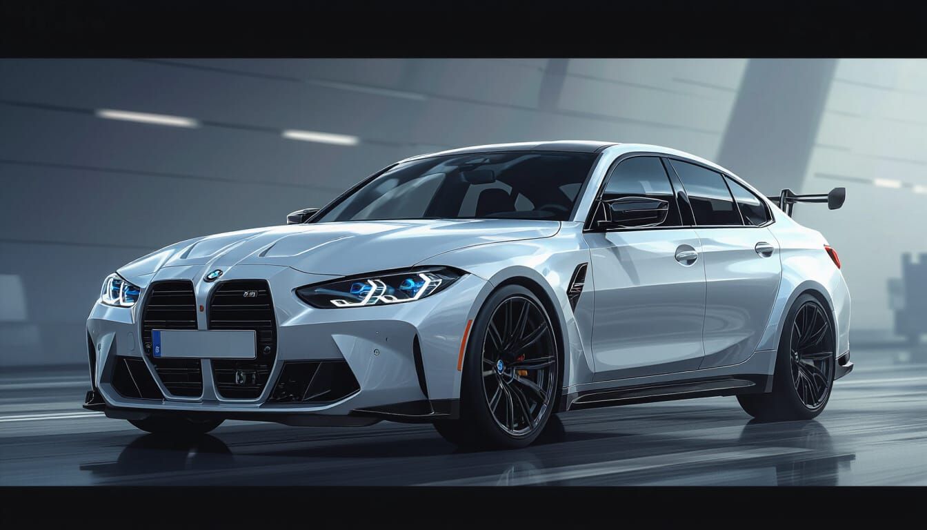 Futuristic BMW M3 in Syd Mead Style