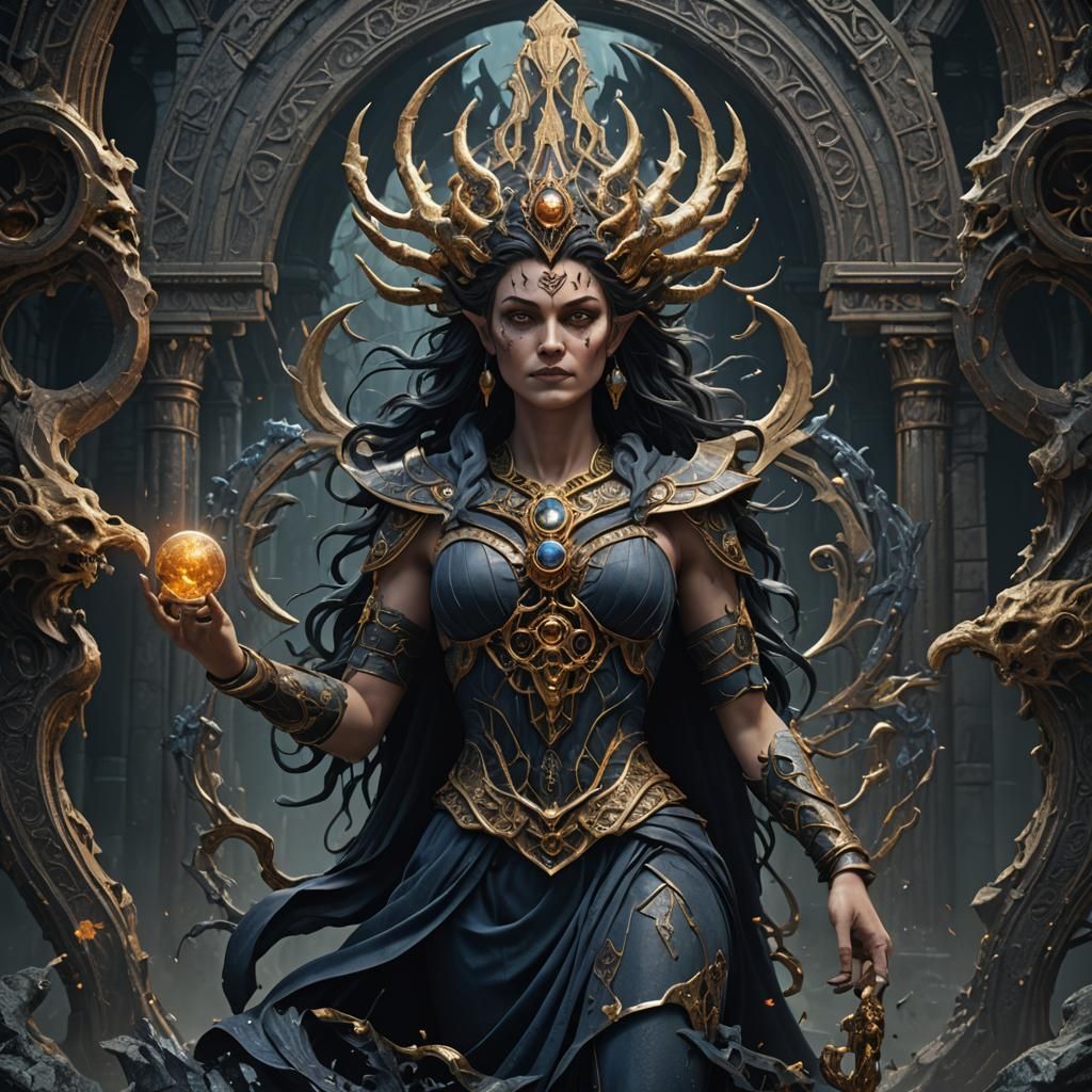 Detailed Matte Painting of Hecate