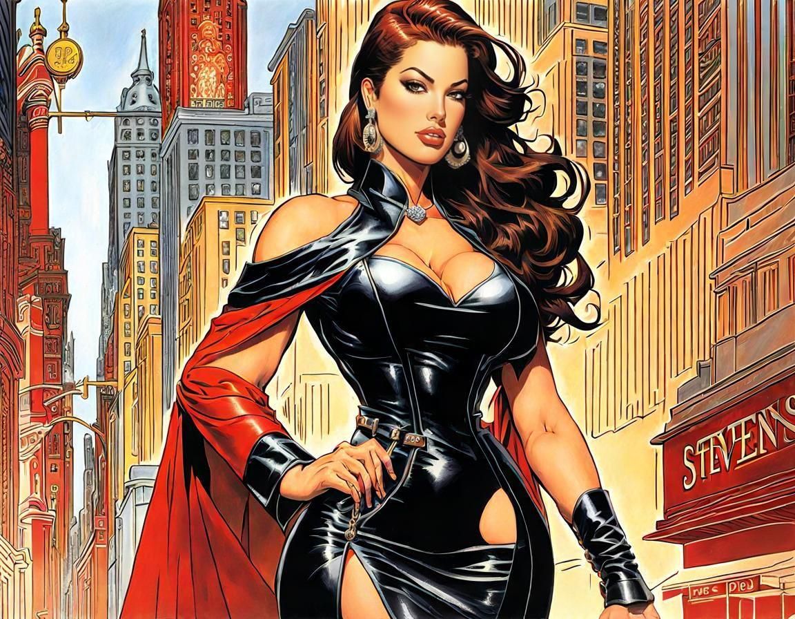 Ashley Graham Illustration in Dave Stevens Style