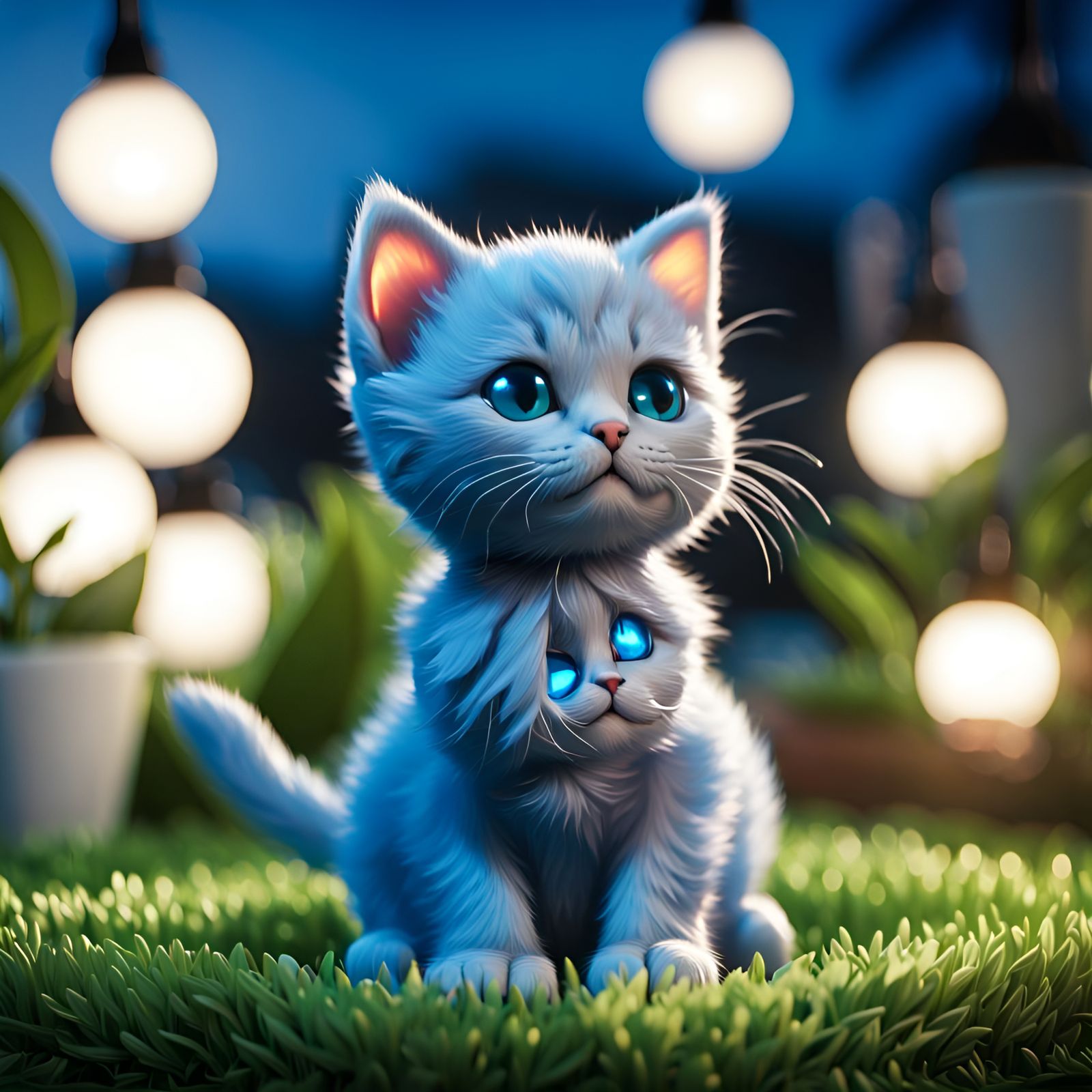 Cat In Garden