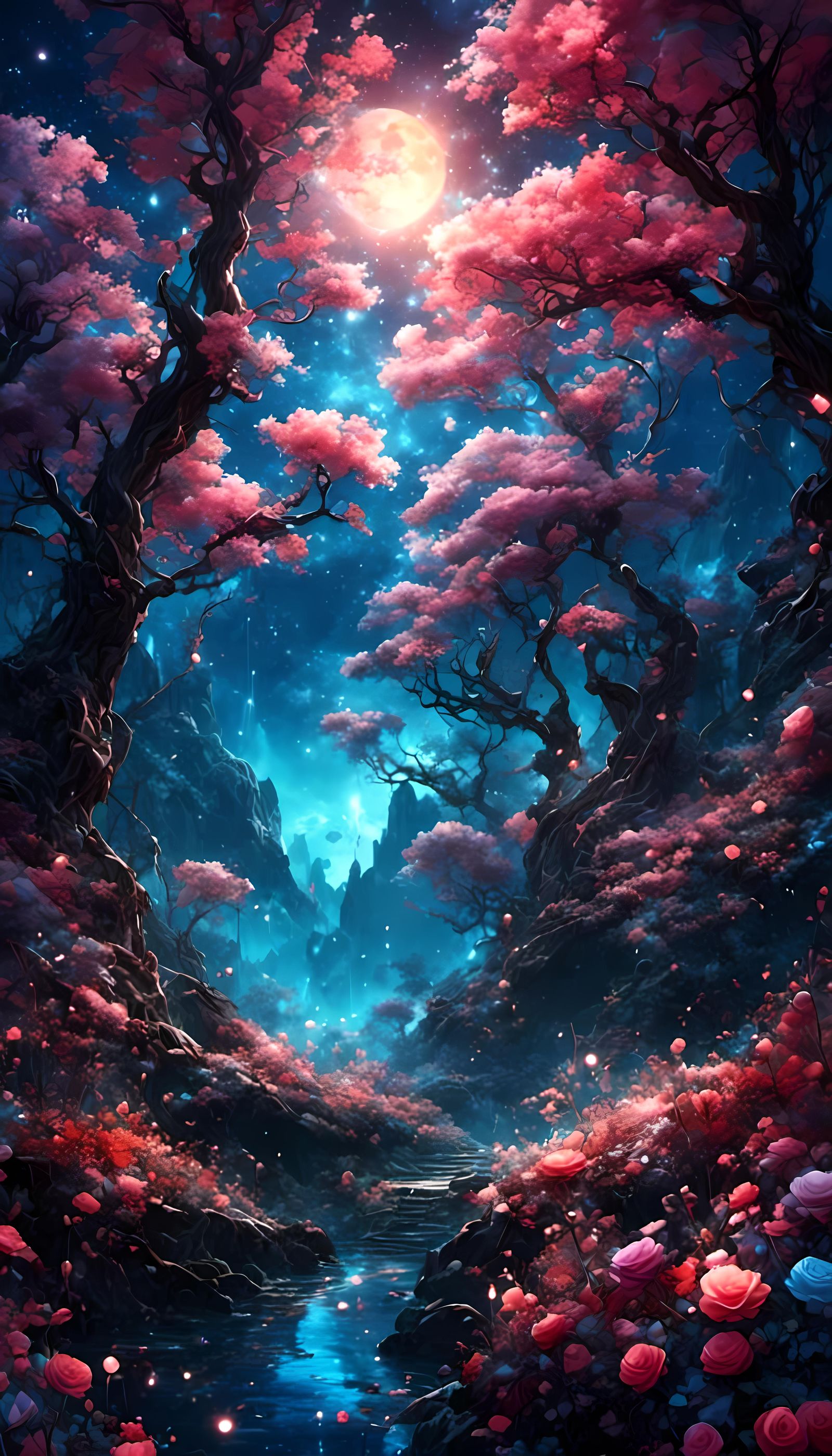 Sparkly Sky and Milky Way in Anime Style