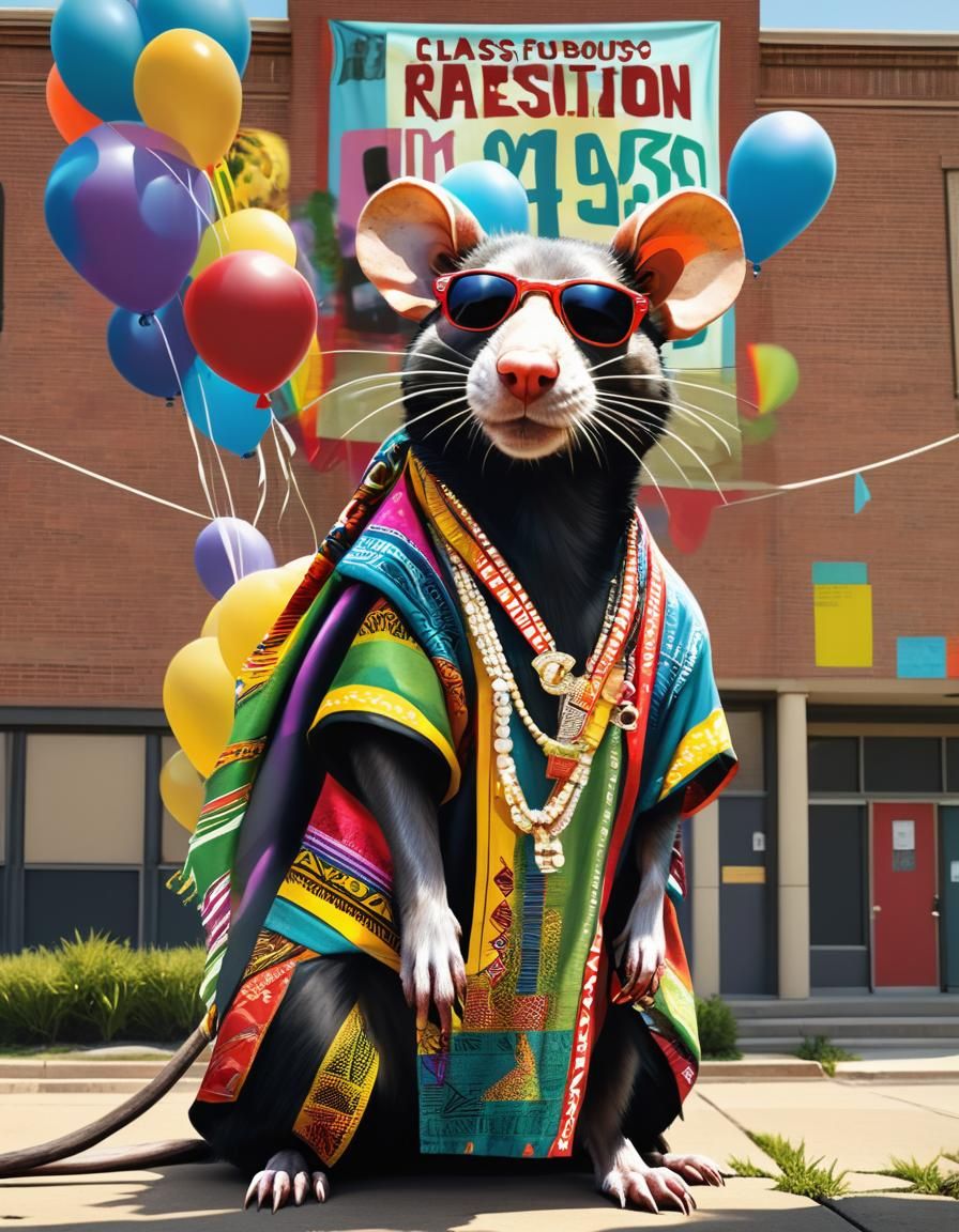 Ghetto Fabulous Rat-Dog at Class of '74 Reunion