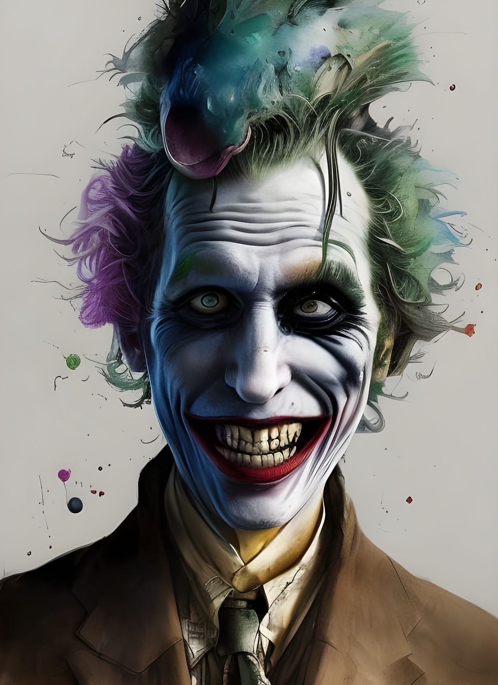 Crayon Caricature of Laurence Fox as The Joker