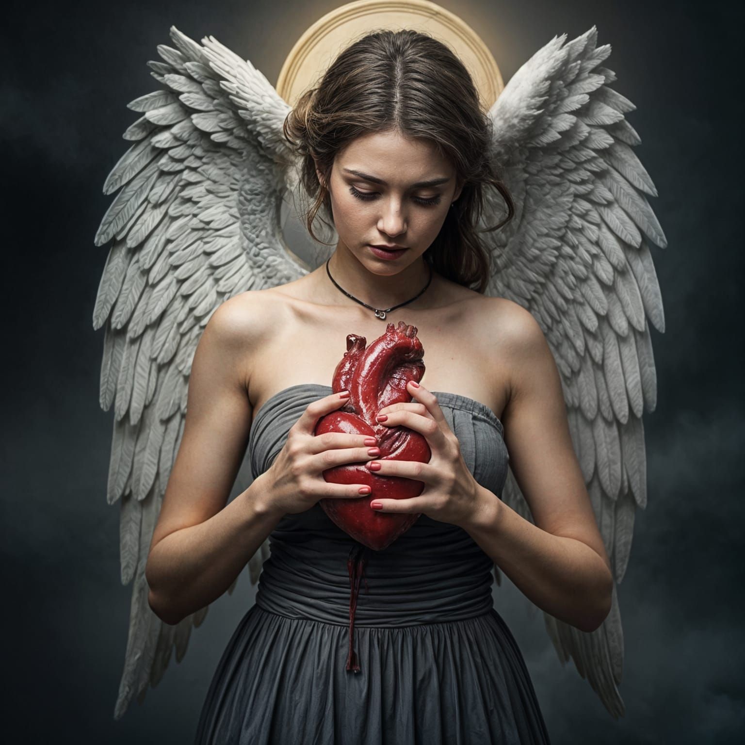 Angel Holding Heart: A Symbolic Image
