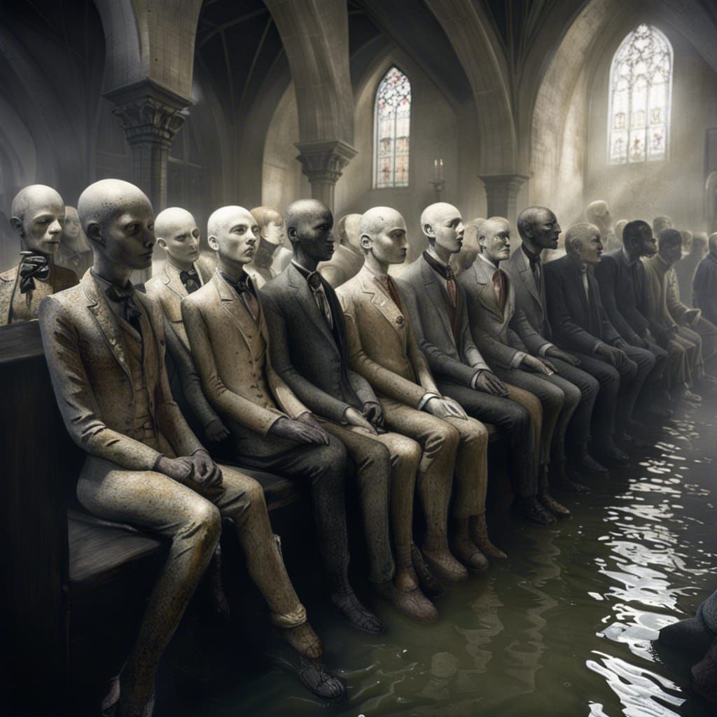Surreal Wedding Ceremony in Flooded Church