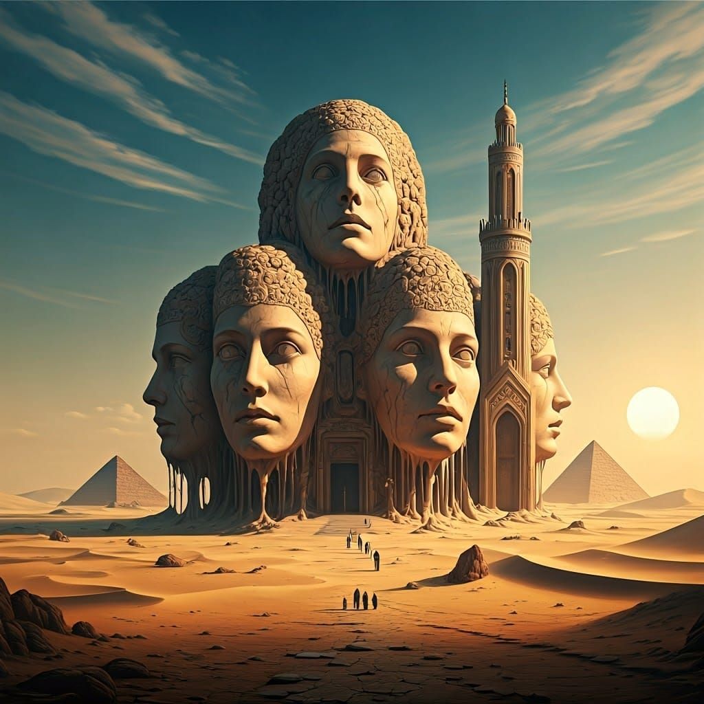 Ancient Desert Metropolis in Baroque Style